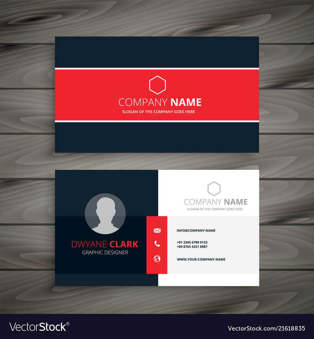 Professional Red Business Card Template With Regard To Professional Name Card Template