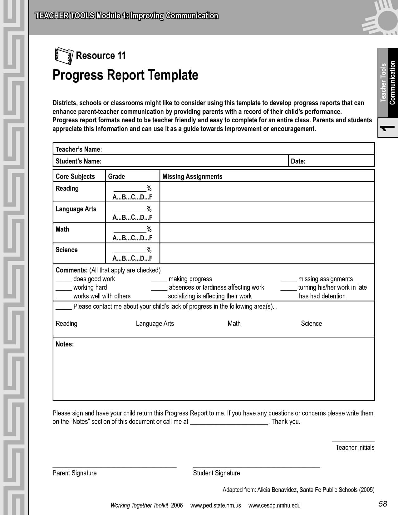 Progress Report Template | Progress Report Template – Pdf For Progress Report Template Doc