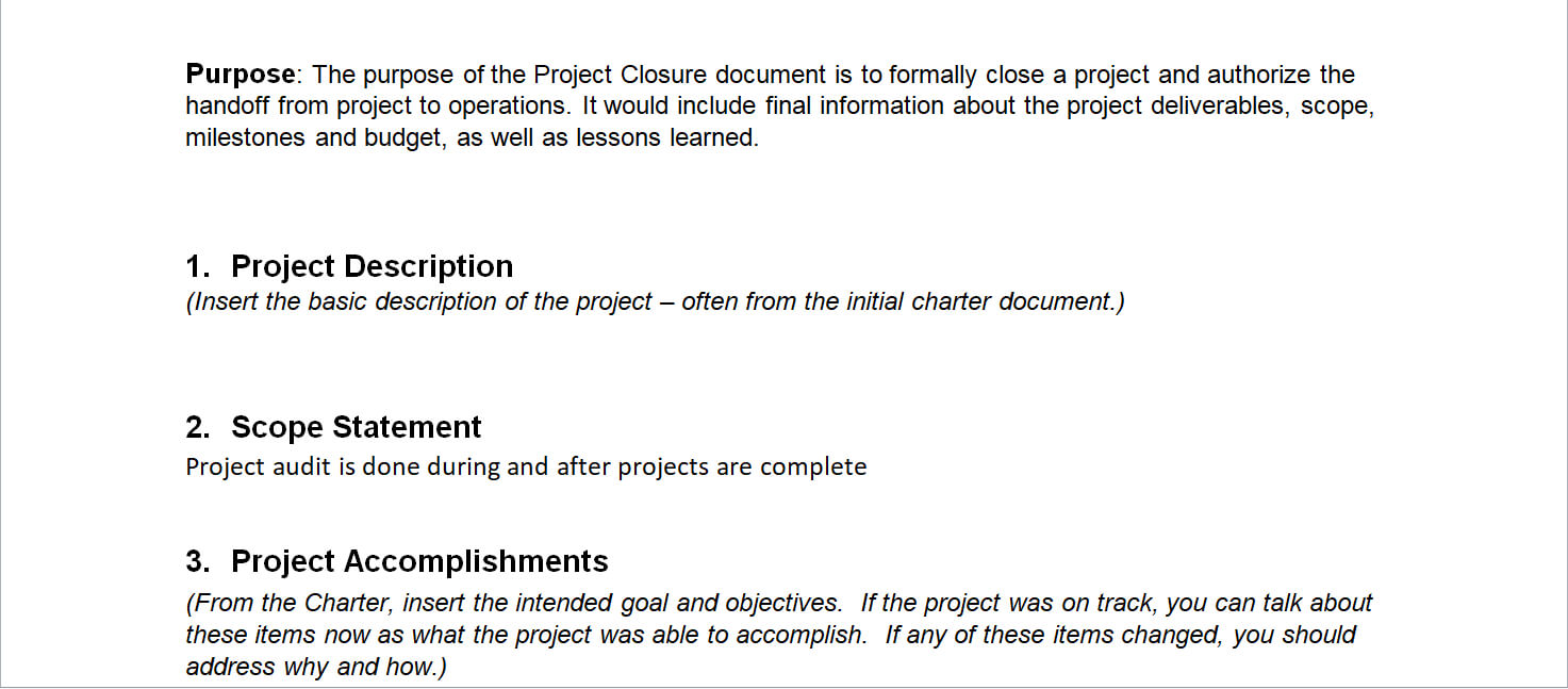 Project Closure Report Template Throughout Closure Report Template