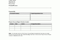 Project Closure Report (Word) - Flevypro Document within Closure Report Template