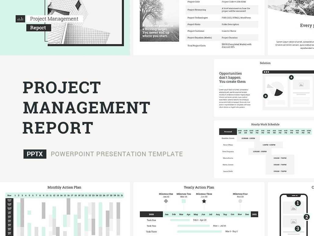 Project Management Report Presentation Templatejetz Within Strategic Management Report Template