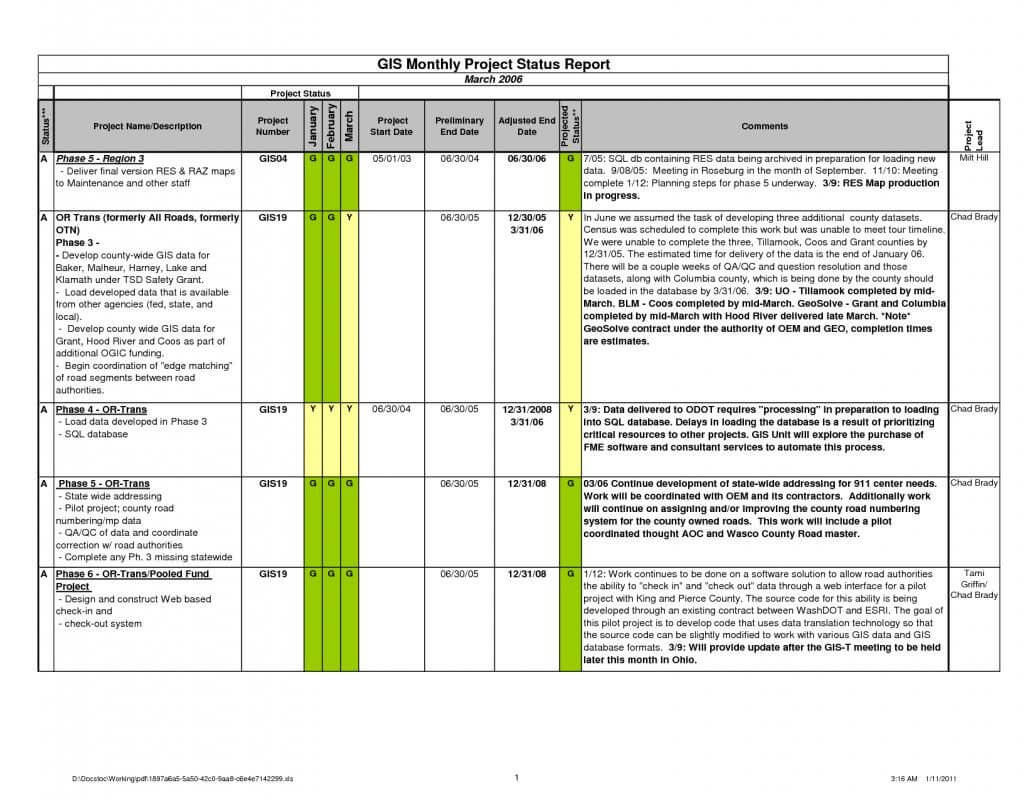 Project Progress Report Template | Project Status Report Intended For 8D Report Template Xls