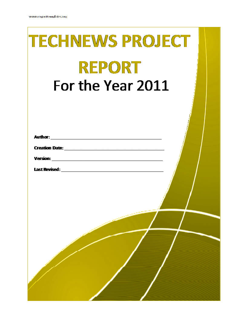 Project Report Template Intended For Project Analysis Report Template