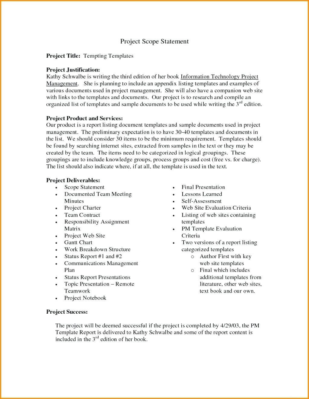 Project Scope Management Plan Template Free Example Pdf In Team Charter Template Powerpoint