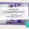 Purple Funeral Thank You Notes – Funeral Template In Sympathy Thank You Card Template