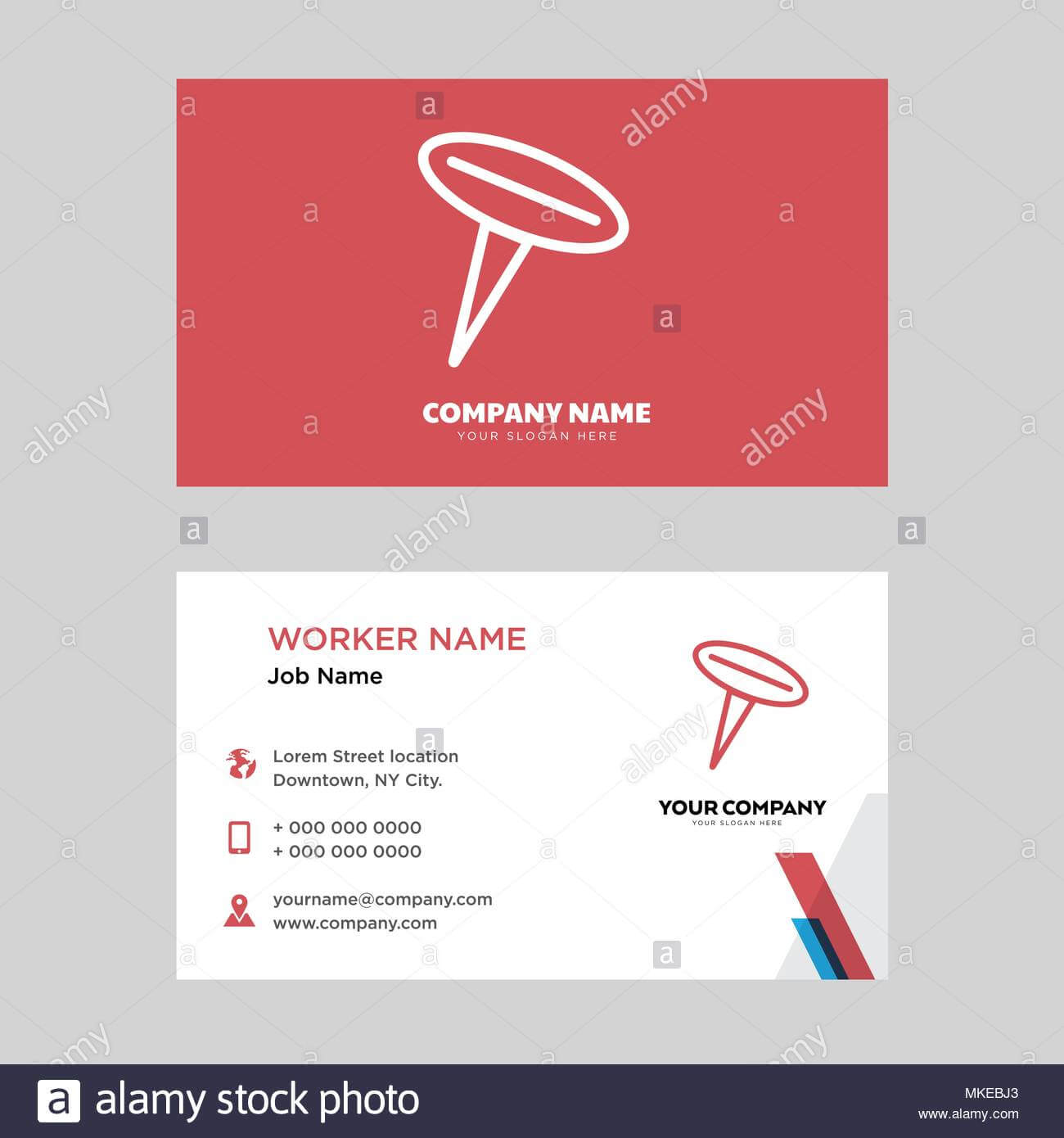 Push Pin Business Card Design Template, Visiting For Your With Regard To Push Card Template