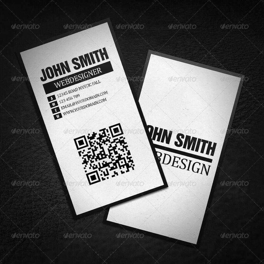 Qr Code Minimalistic Business Card #ad #code, #sponsored Intended For Qr Code Business Card Template