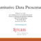Quantitative Data Presentation Rutgers University Education Regarding Rutgers Powerpoint Template