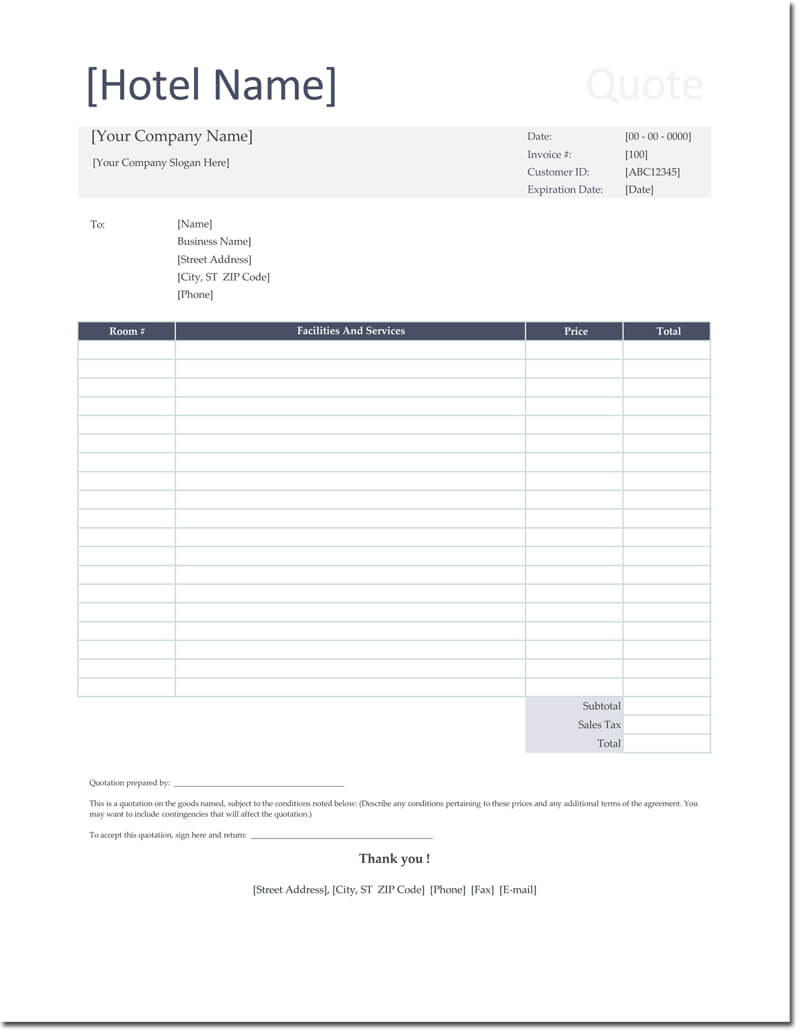 Quotation Templates – Download Free Quotes For Word, Excel Intended For Personal Check Template Word 2003