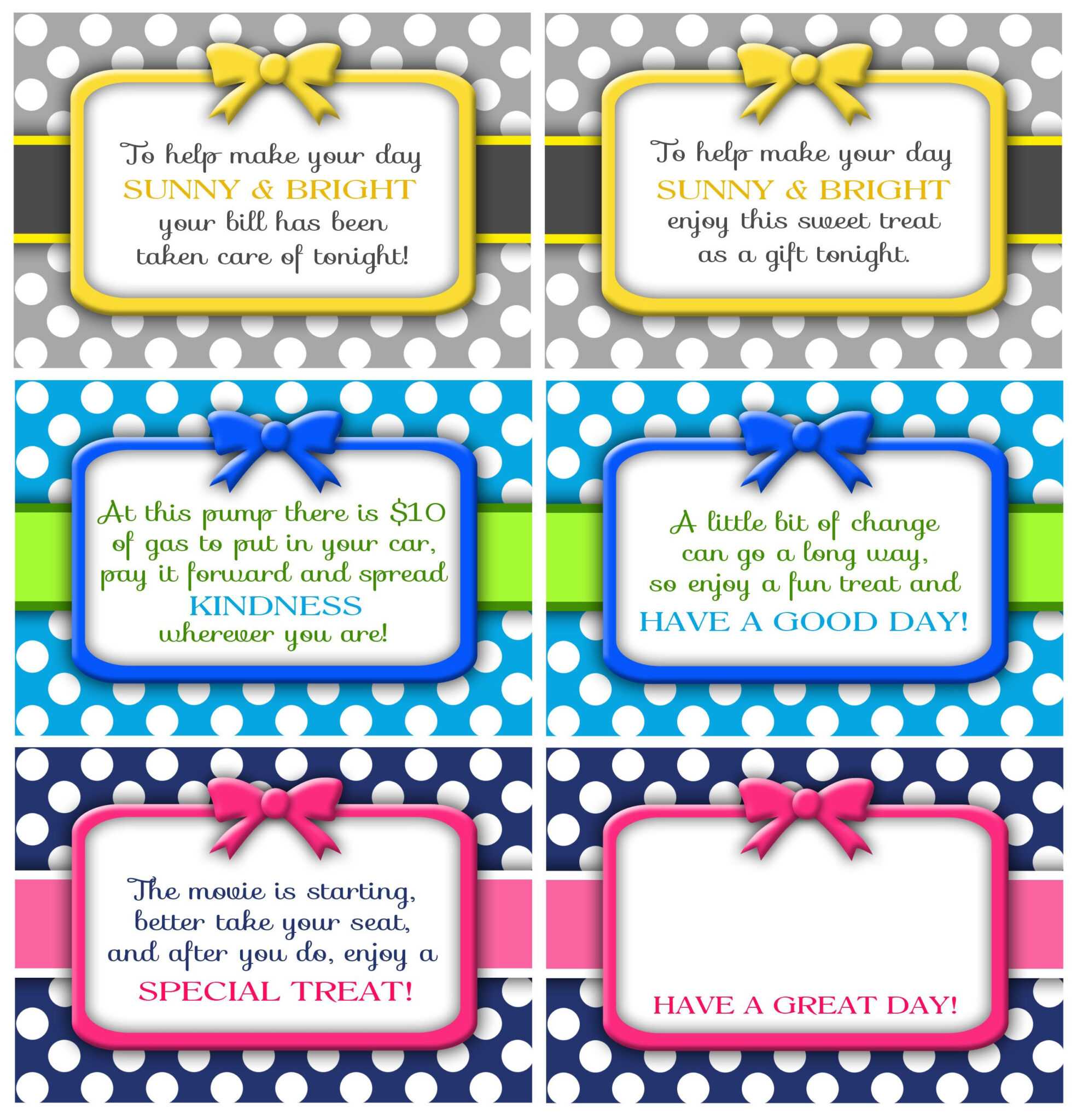 Random Acts Of Kindness Cards Kindness Notes Gifts Cards Pertaining 
