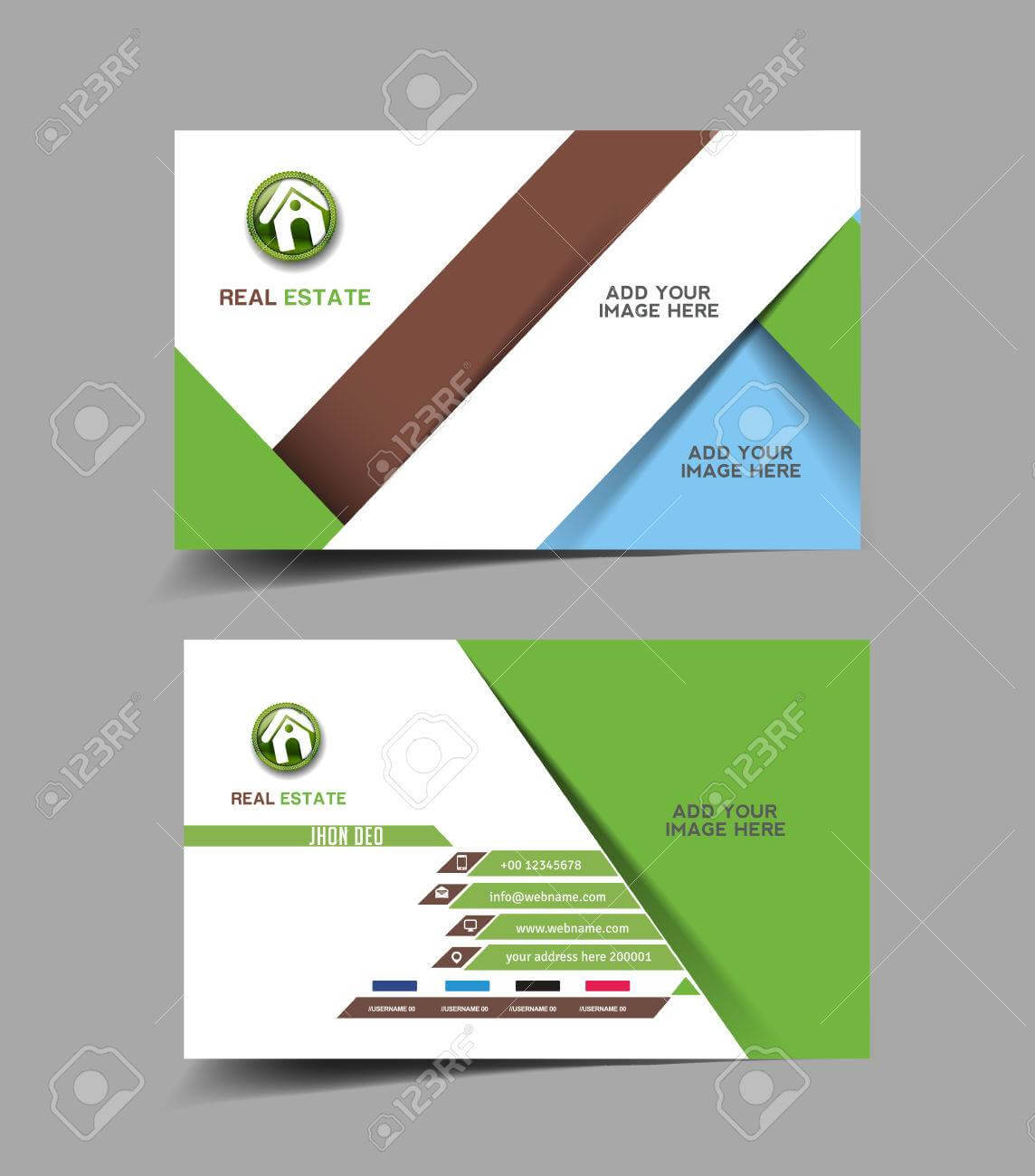 Real Estate Agent Business Card Set Template Pertaining To Real Estate Agent Business Card Template