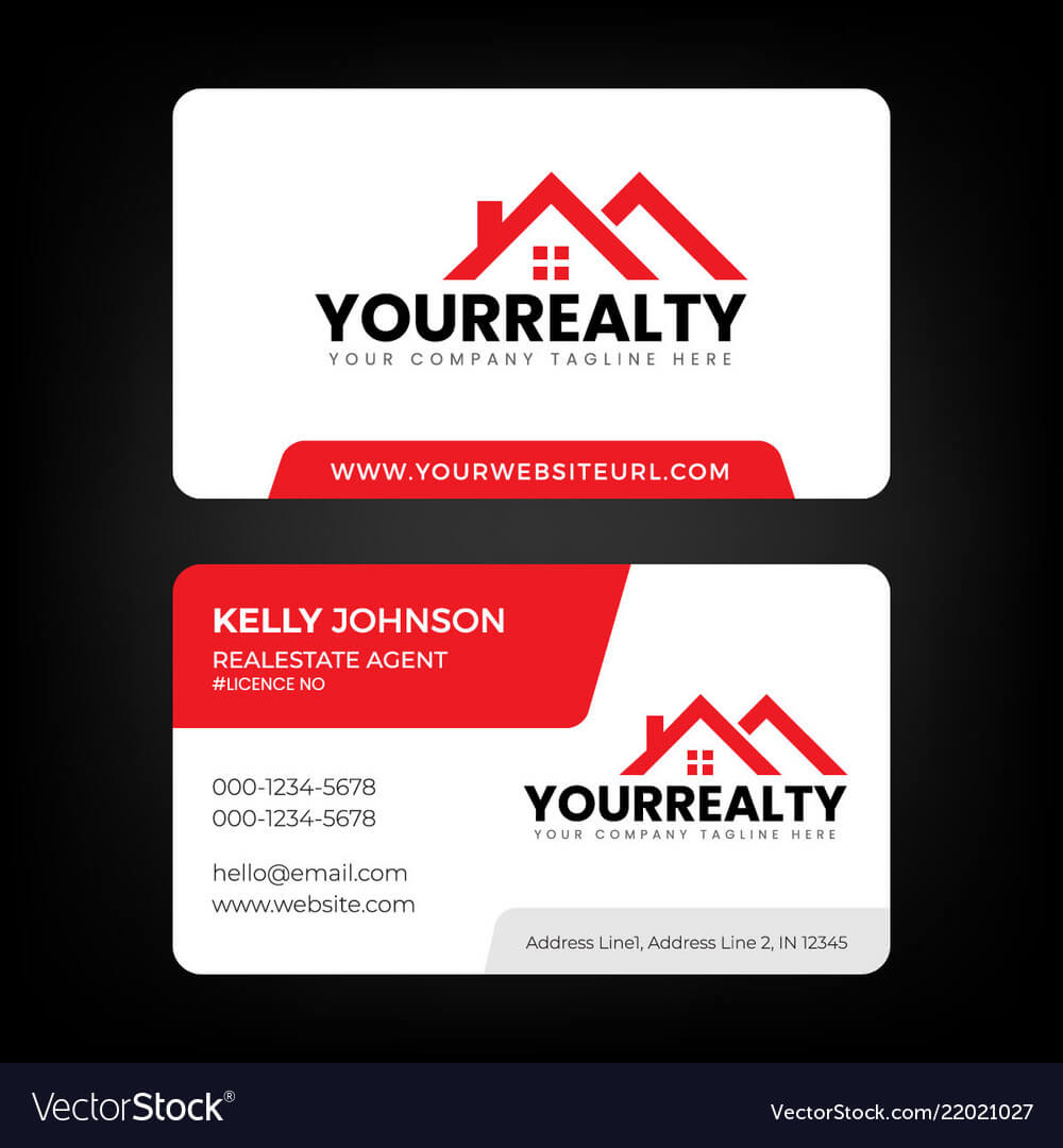 Real Estate Business Card And Logo Template Regarding Real Estate Agent Business Card Template