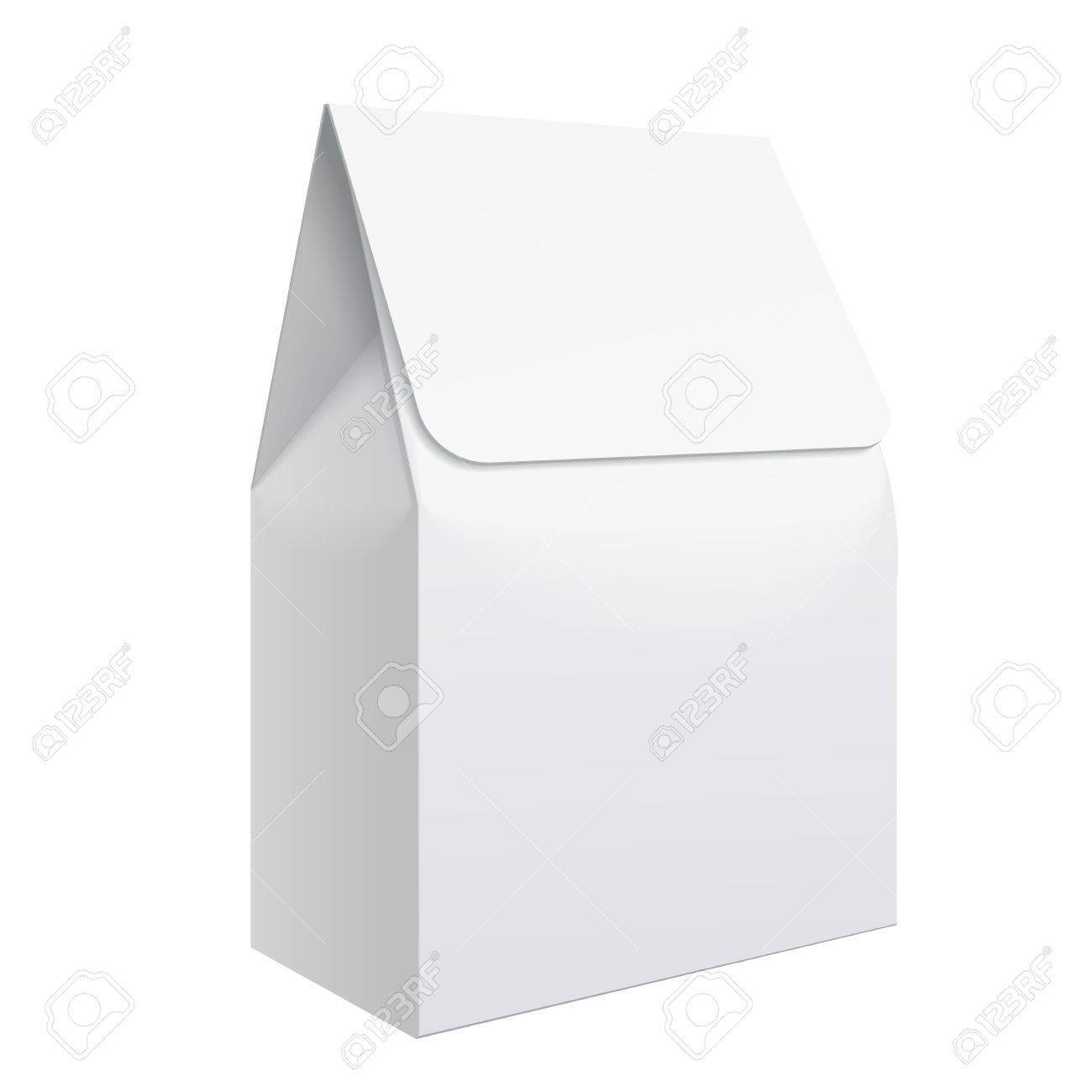 Realistic White Blank Template Packaging For Food. Food Packing.. Intended For Blank Packaging Templates