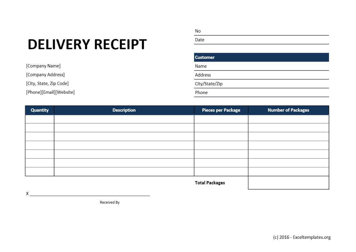 Receipt Of Delivery Template – Ironi.celikdemirsan Inside Proof Of Delivery Template Word