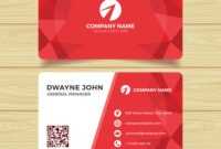 Red Geometric Business Card Template for Calling Card Free Template