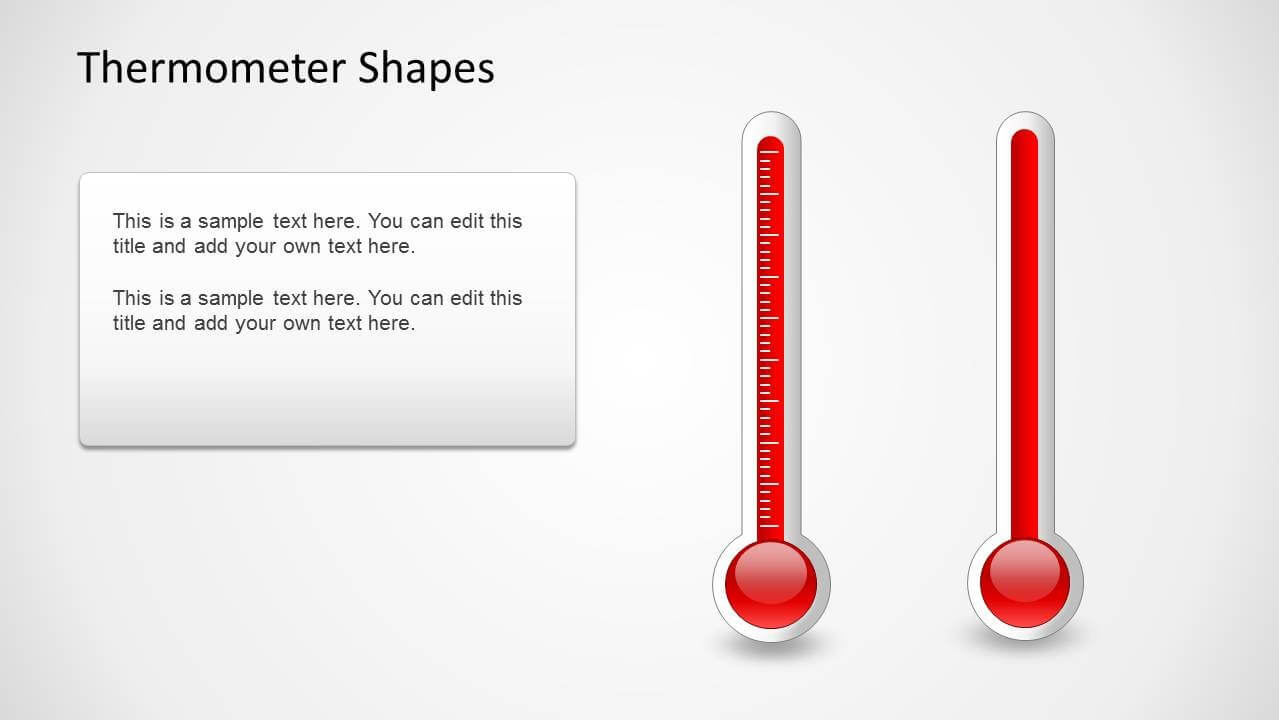 Red Thermometer Shape Template For Powerpoint – Slidemodel For Powerpoint Thermometer Template