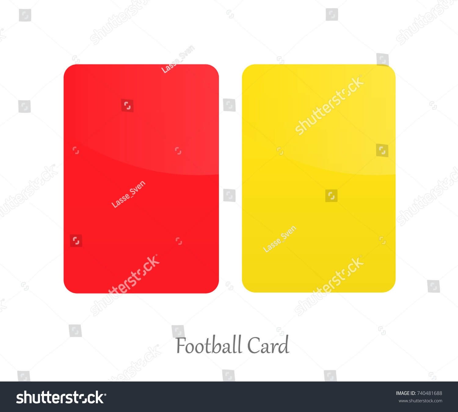 Red Yellow Card Football Referee Card Stock Vector (Royalty Intended For Football Referee Game Card Template