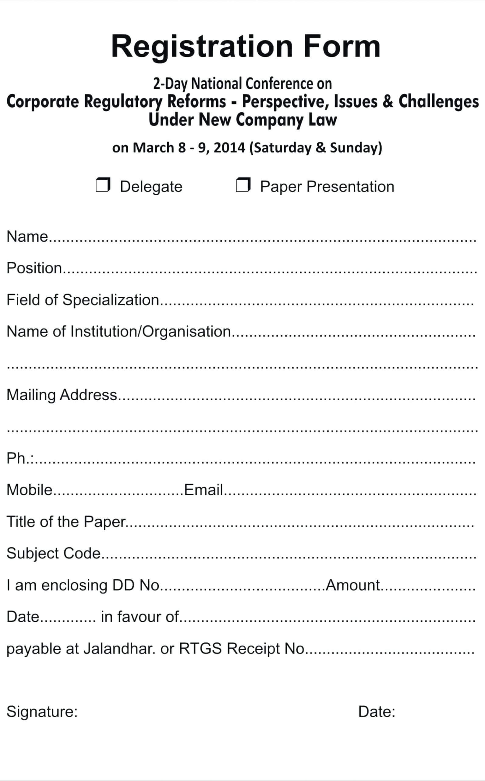 Registration Form Template Doc – Forza.mbiconsultingltd Regarding Seminar Registration Form Template Word