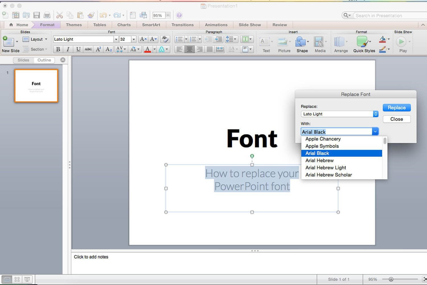 Replacing All The Fonts In My Presentation At One Time Inside Replace Powerpoint Template