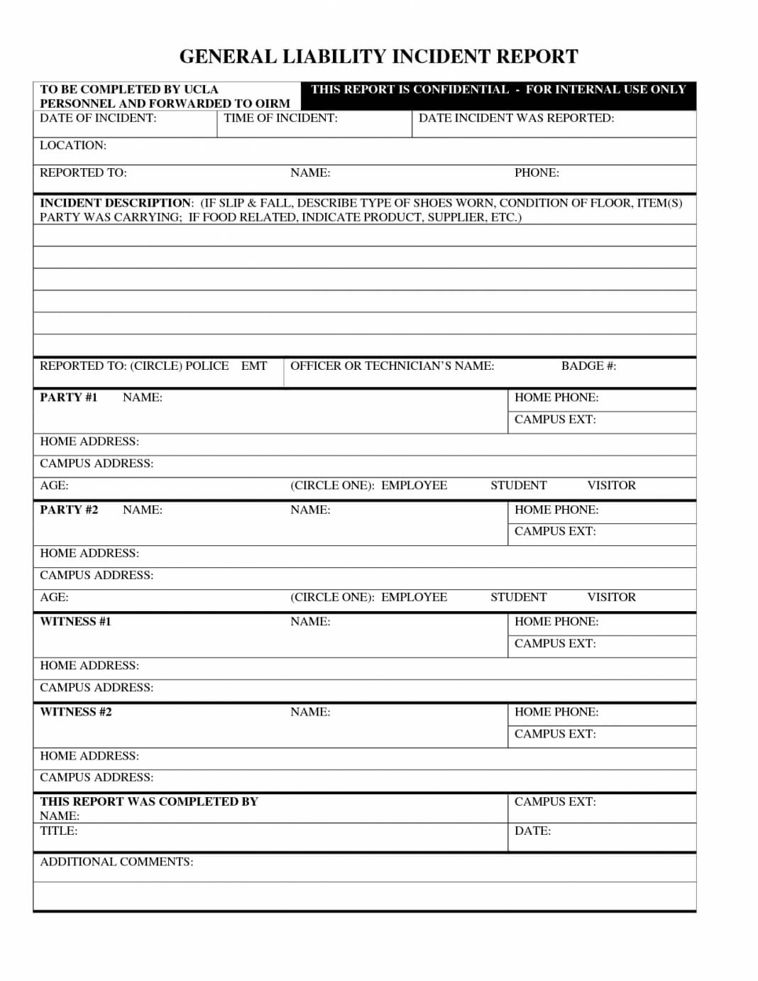 Report Examples Insurance Incident Template Travelers Form Regarding Insurance Incident Report Template