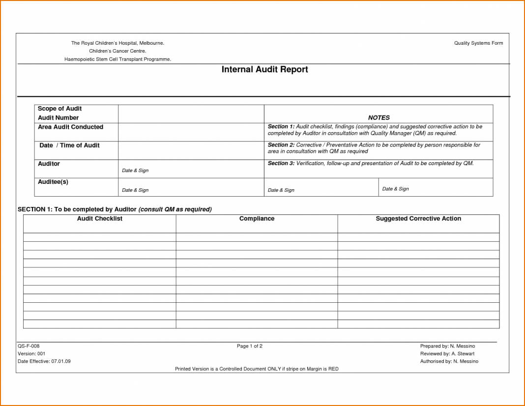 Report Examples Internal It Sample Iso External Pdf India Pertaining To Sample Hr Audit Report Template