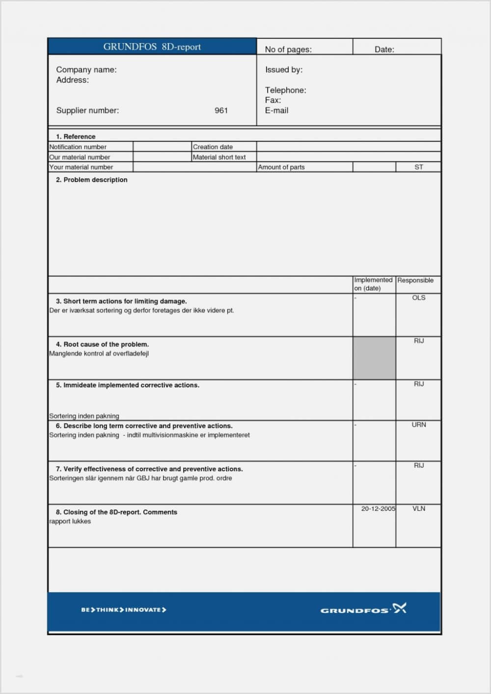 Report Template Xls Bosch Italiano Word Pdf Vorlage Excel With Regard To 8D Report Format Template