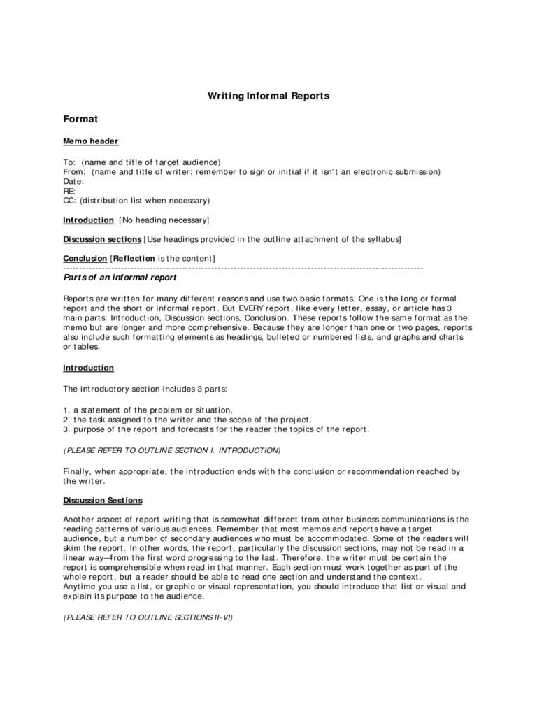 Report Writing Format – 3 Free Templates In Pdf, Word, Excel Throughout Report Writing Template Download