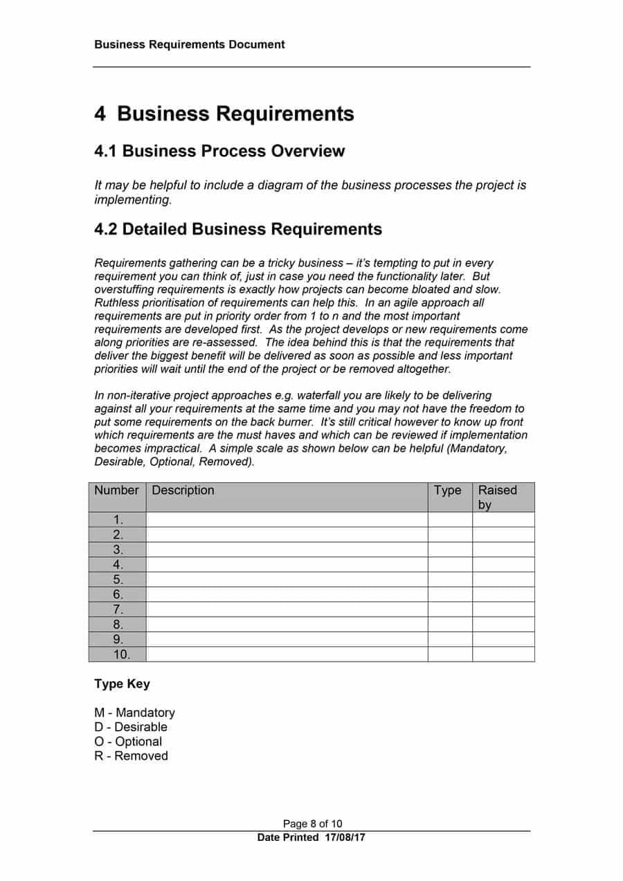 Reporting Requirements Template Report Examples Gathering With Regard To Report Requirements Document Template