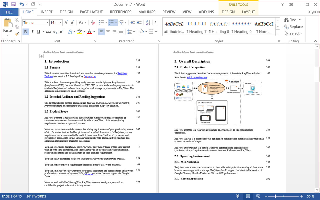 Reqview — Software And Systems Requirements Management Tool Pertaining To Fea Report Template