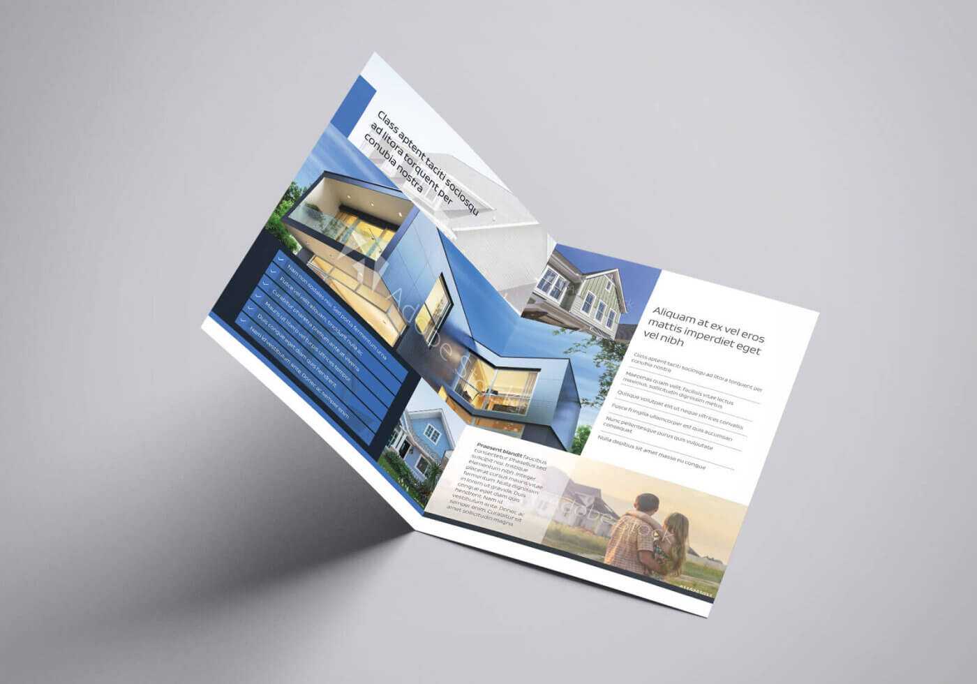 Residential Real Estate Half Fold Brochure Template For Half Page Brochure Template