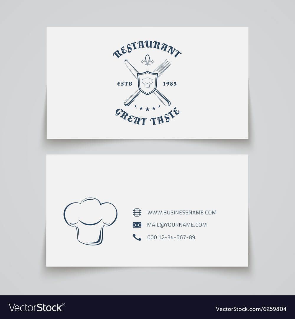Restaurant Business Card Template Within Food Business Cards Templates Free