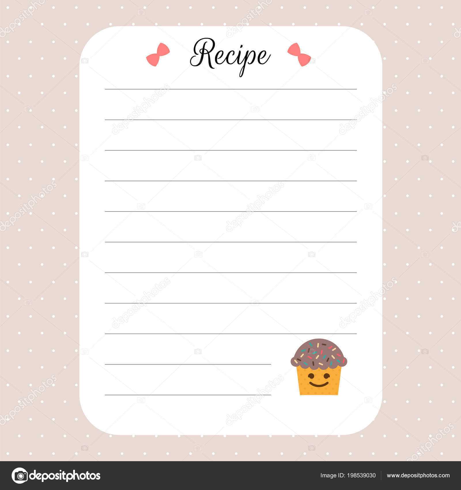 Restaurant Recipe Book Template | Recipe Card Template Throughout Restaurant Recipe Card Template