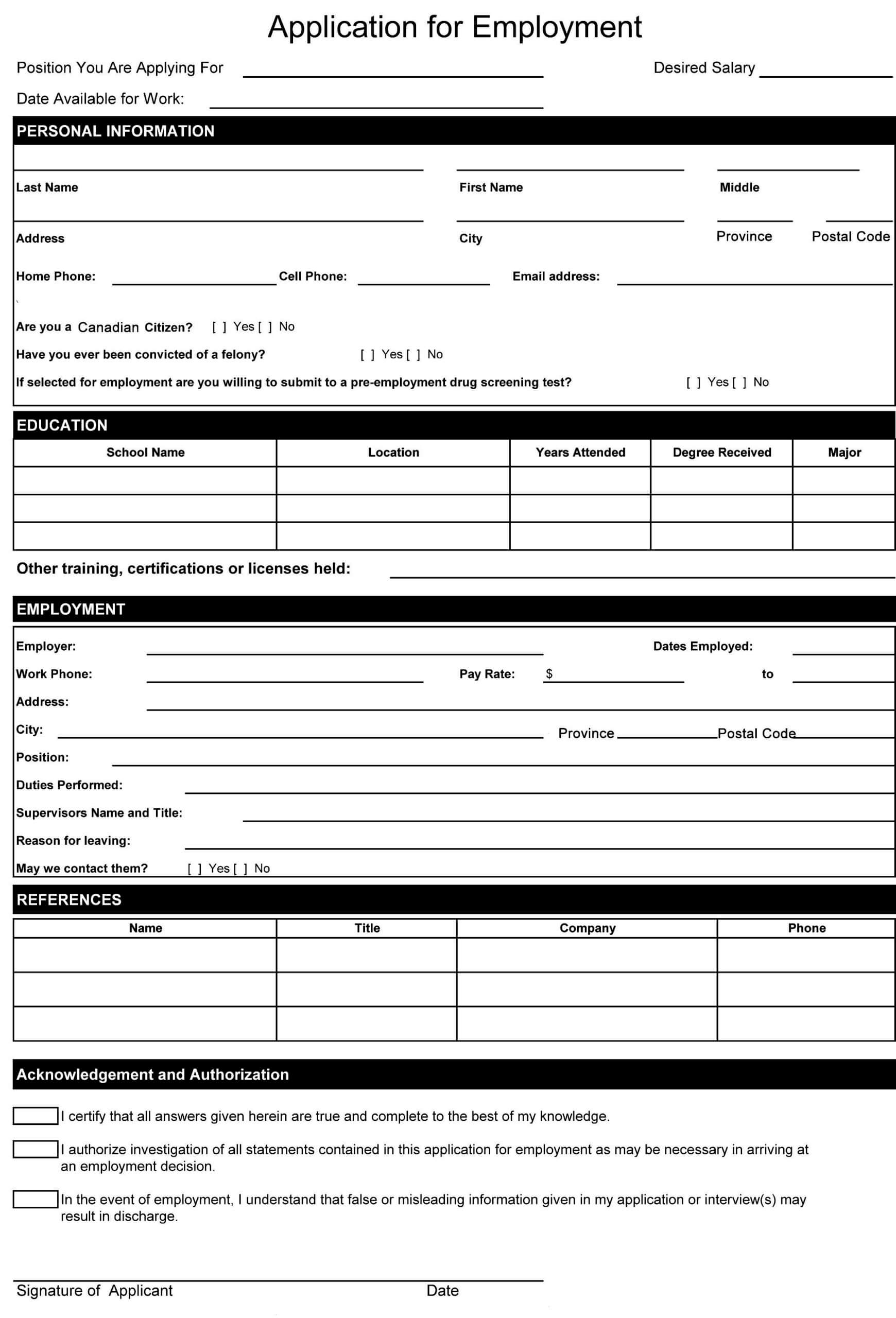 Resume Format Word Document | Job Application Form Regarding Job Application Template Word Document
