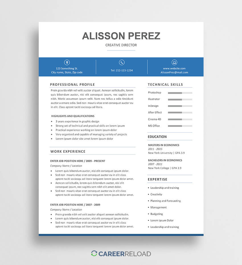 Resume ~ Free It Resume Templates Director Of Template With Blank Resume Templates For Microsoft Word