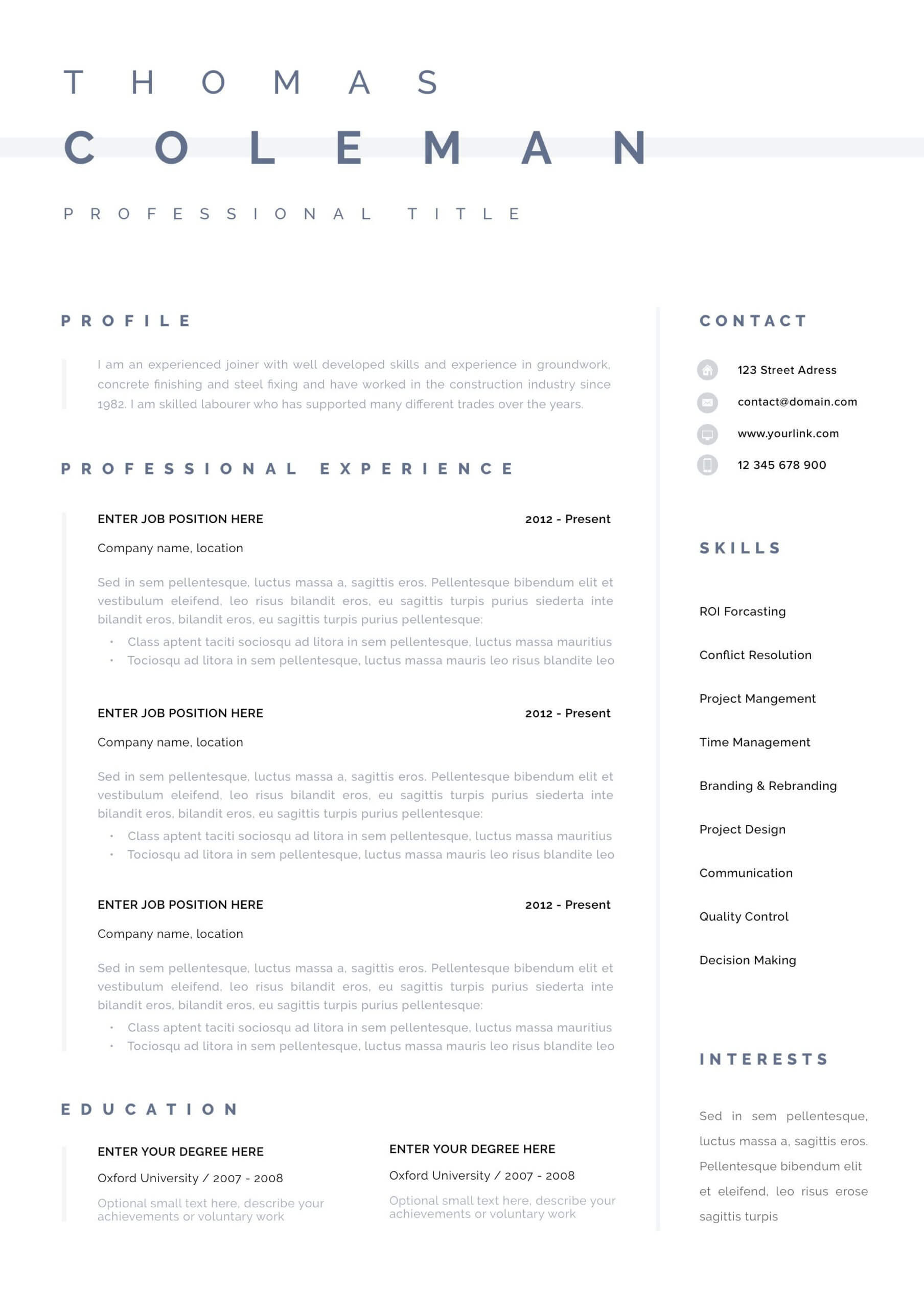 Resume Template Instant Download Word And Pages Simple With Business Card Template Pages Mac