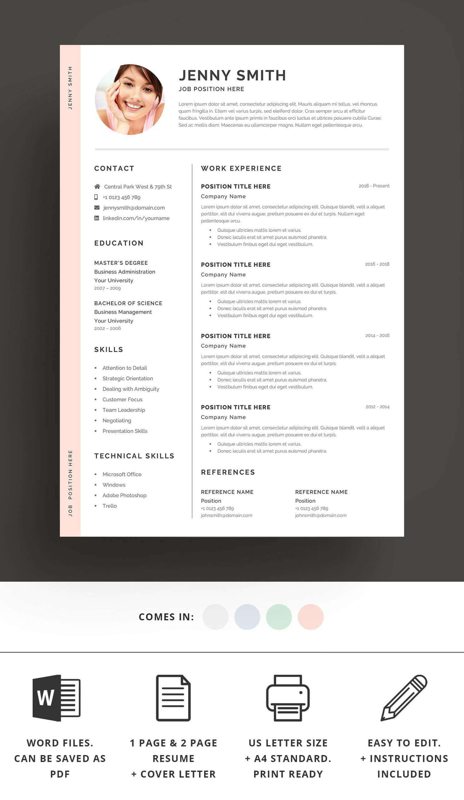 Resume Template Word Modern Clean Cvbest Themes Intended For How To Create A Cv Template In Word