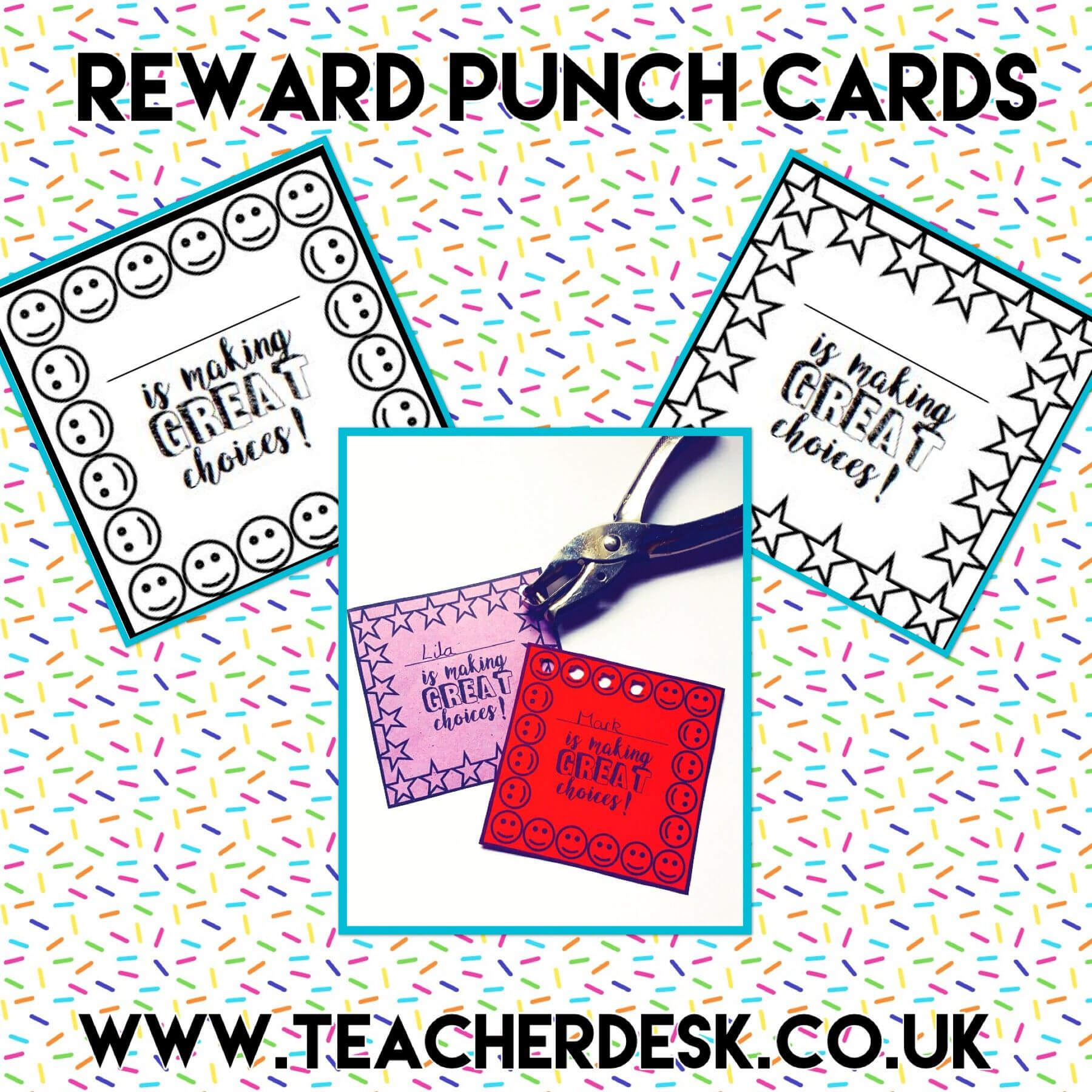 Reward Punch Cards Teacher Desk Www.teacherdesk.co.uk within Reward ...