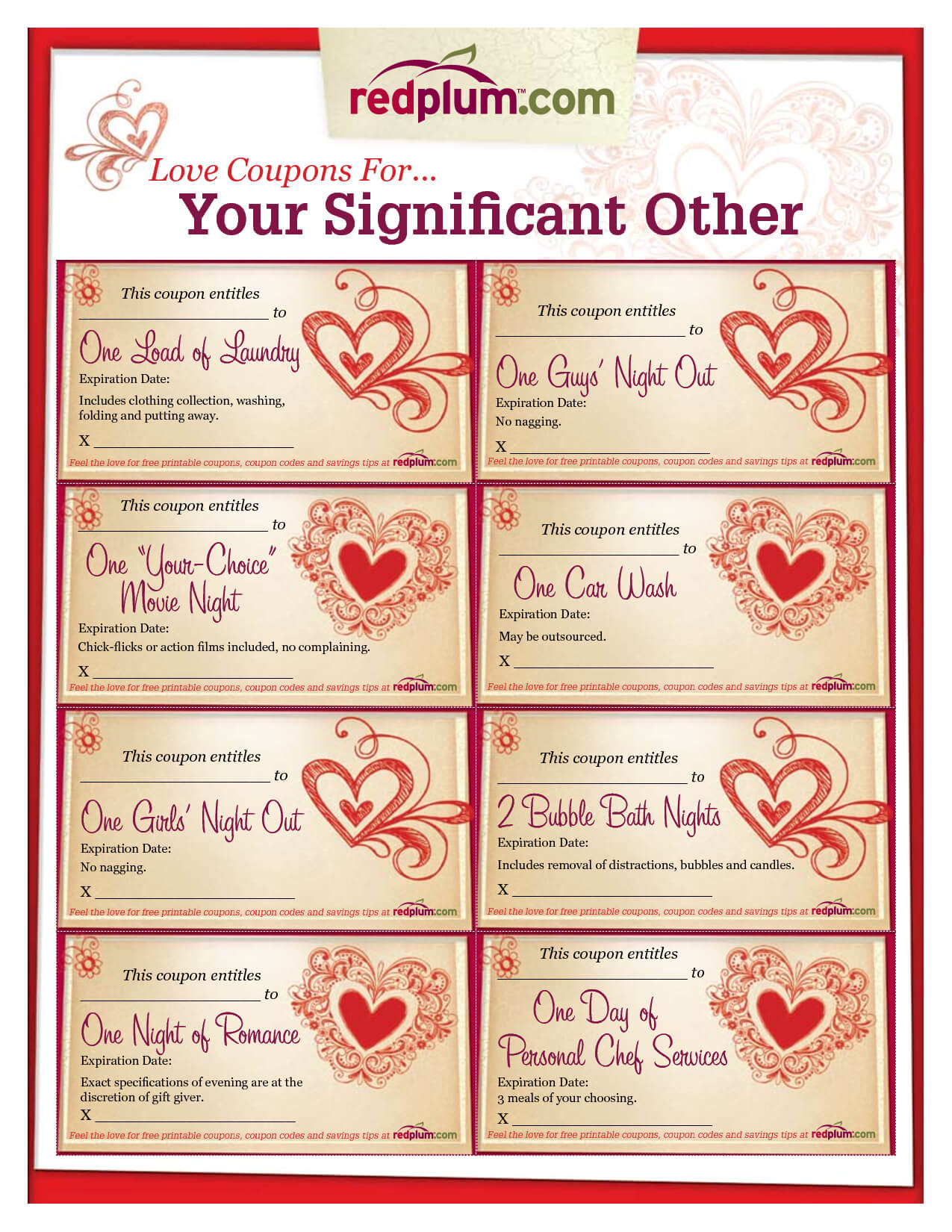 Romantic Love Coupon Template Printable | Love Coupons For In Love Coupon Template For Word