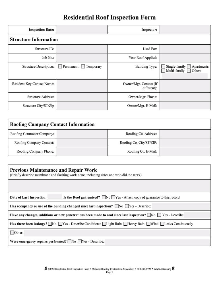 Roof Inspection Report Template – Fill Online, Printable Throughout Roof Inspection Report Template