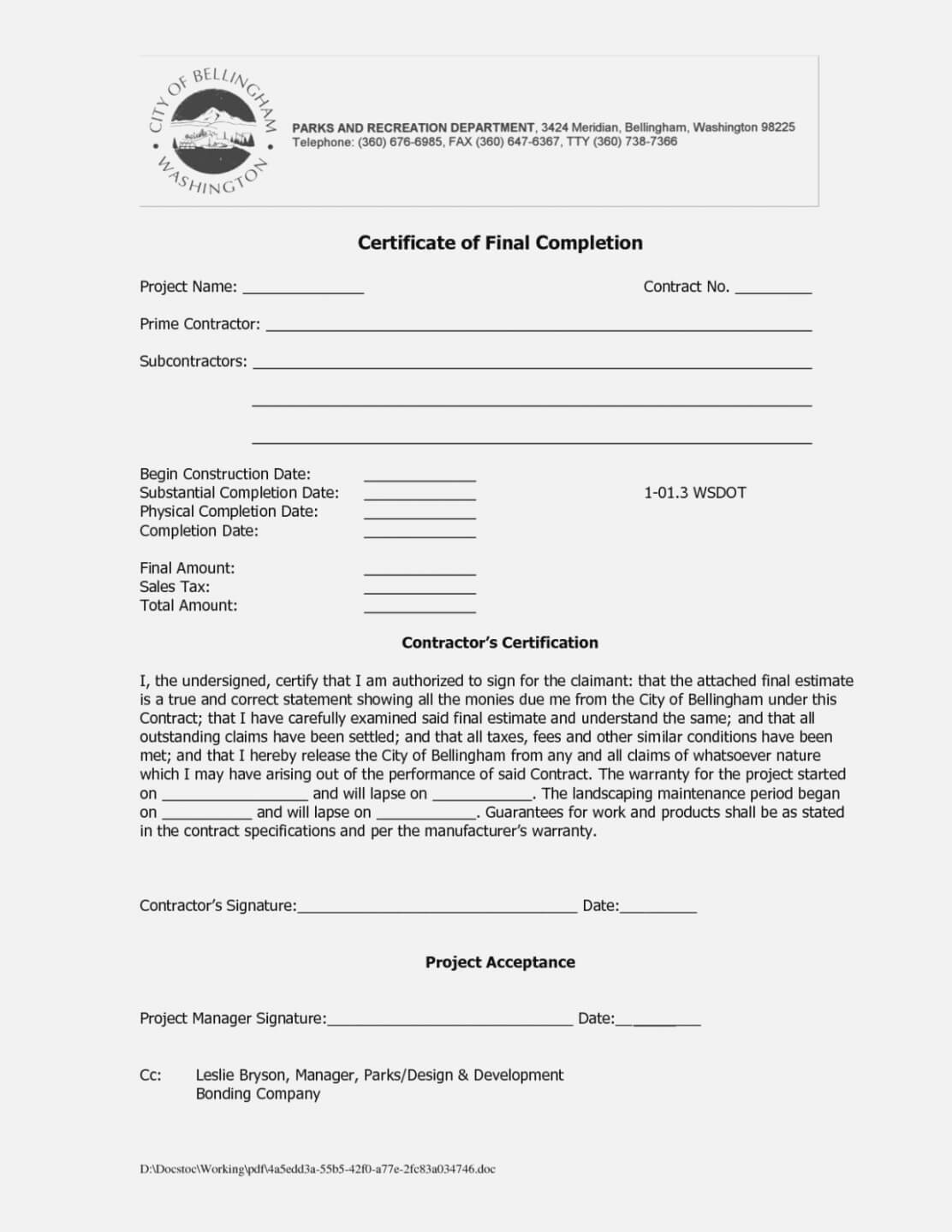 Roofing Certificate Of Completion Template - Zimer.bwong.co Throughout Certificate Of Completion Template Construction