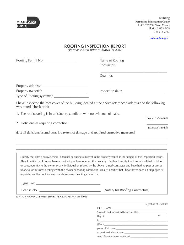 Roofing Inspection Report - Fill Online, Printable, Fillable With Regard To Roof Inspection Report Template