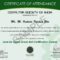 Sample Certificates – Lean Six Sigma India For Green Belt Certificate Template