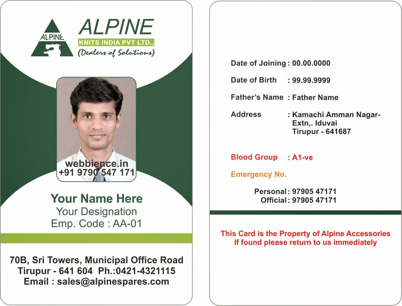 Sample Id Card Format – Forza.mbiconsultingltd For Sample Of Id Card Template