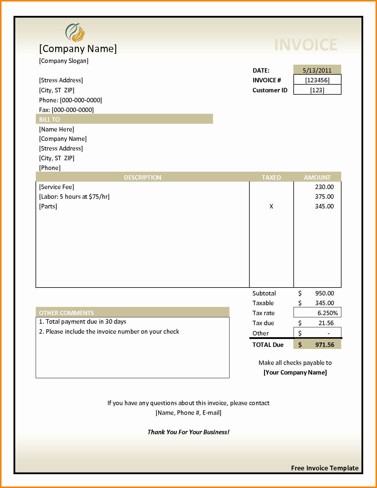 Sample Invoice Template Word | Cialis Genericcheapest Price Pertaining To Invoice Template Word 2010