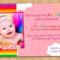 Sample Of Invitation Card For 1St Birthday Inspirationalnew Pertaining To First Birthday Invitation Card Template
