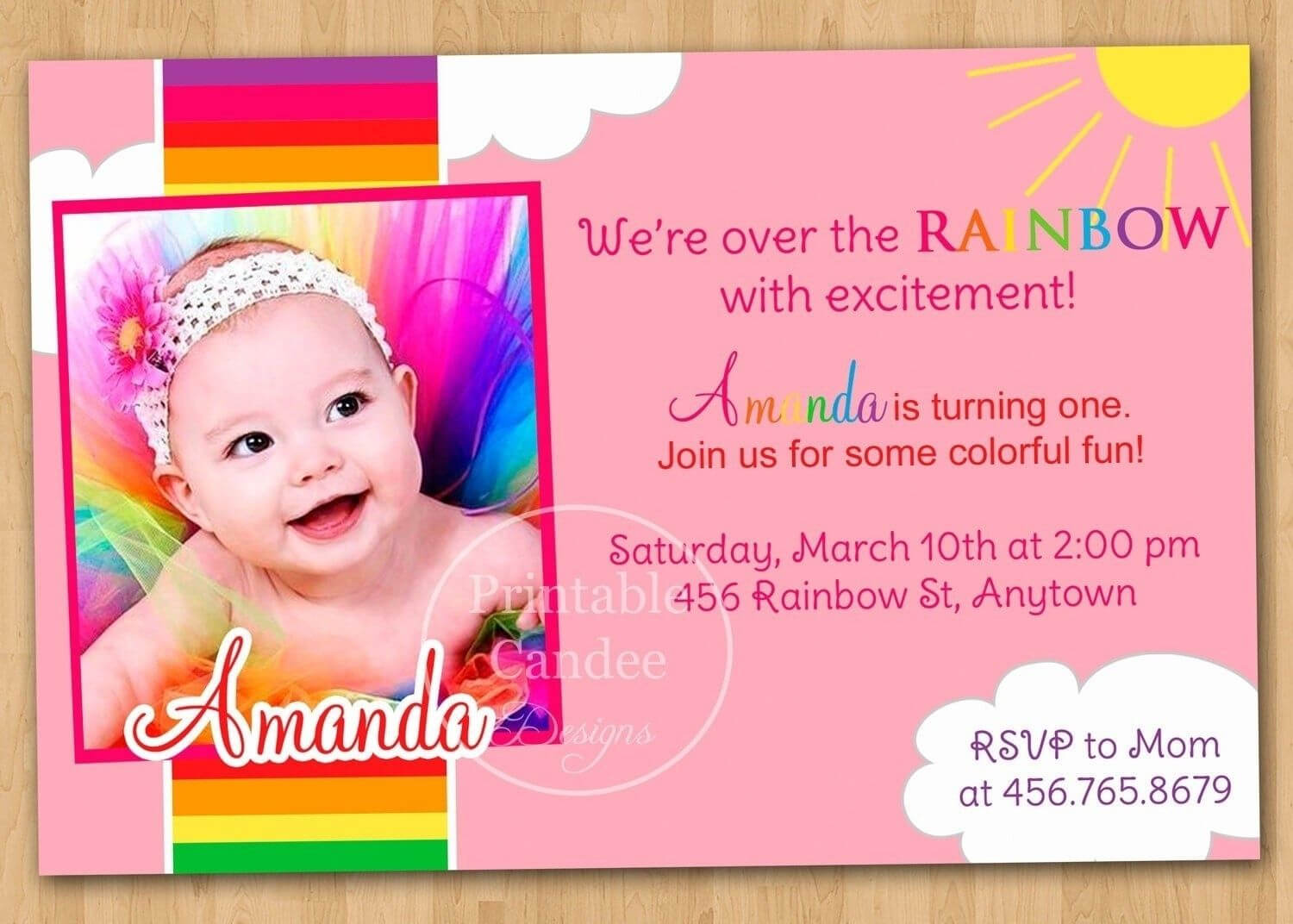 Sample Of Invitation Card For 1St Birthday Inspirationalnew Pertaining To First Birthday Invitation Card Template
