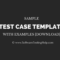 Sample Test Case Template With Test Case Examples [Download] In Software Test Report Template Xls
