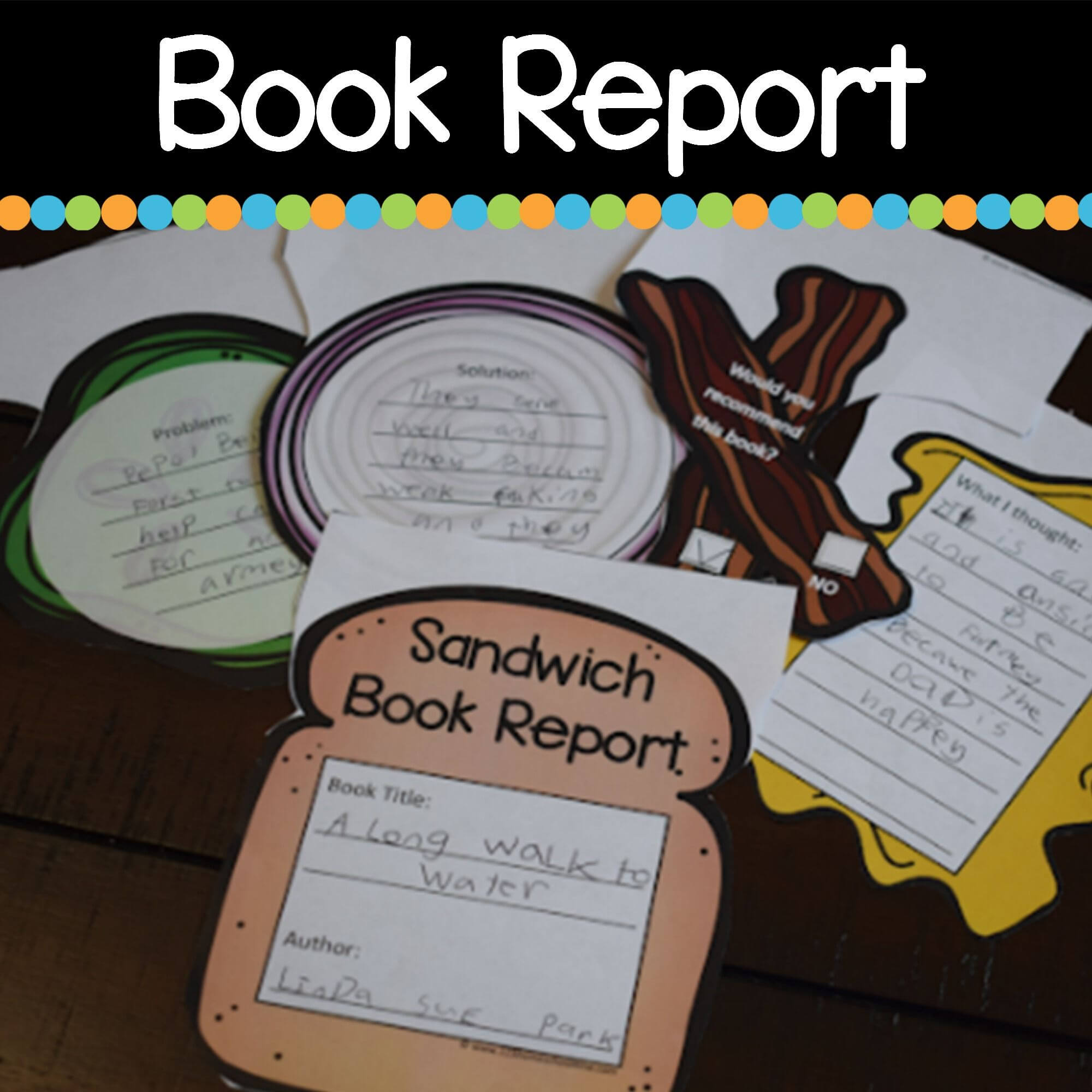Sandwich Book Report Printable | Writing | Improve Reading Within Sandwich Book Report Template