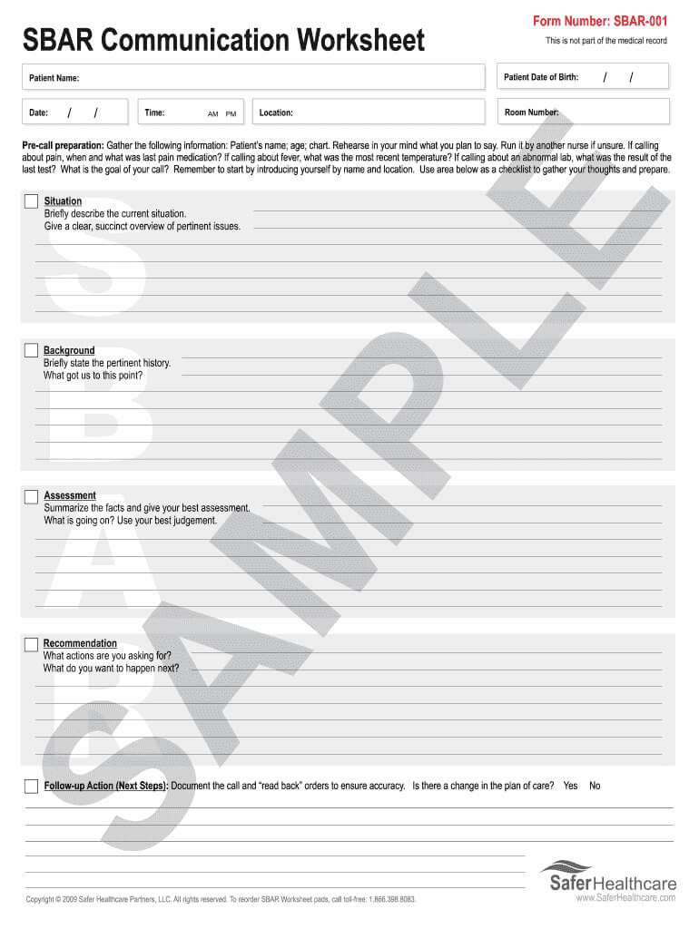 Sbar Template – Fill Online, Printable, Fillable, Blank Regarding Sbar Template Word