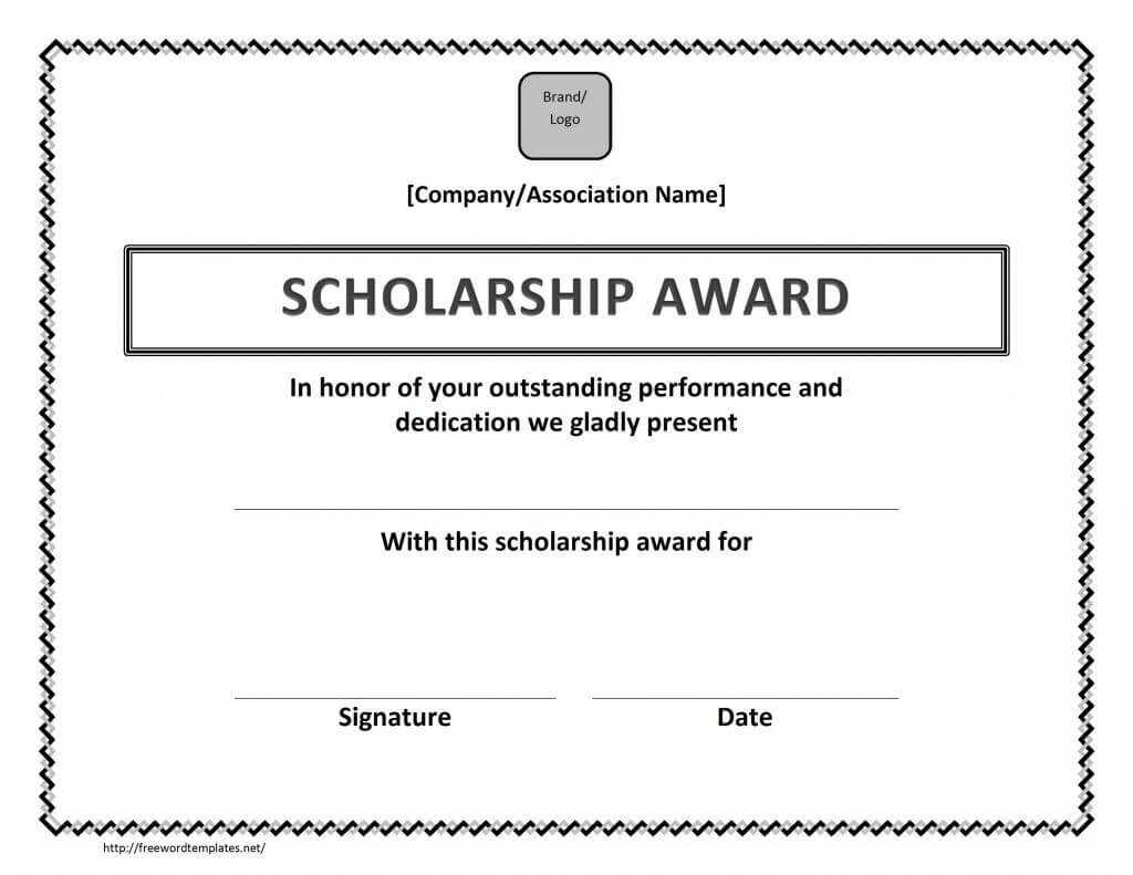 Scholarship Award Certificate Template | Certificate In Scholarship Certificate Template